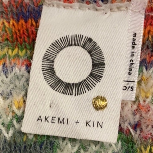 Anthropologie Akemi + Kin Rainbow Cardigan Kimono O/S One Size - Picture 2 of 7
